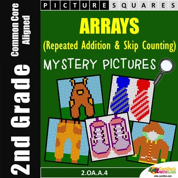 Preview of Math Repeated Addition With Arrays Worksheets Enrichment Activity 2nd Grade