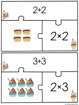 arrays and repeated addition second grade cards arrays multiplication