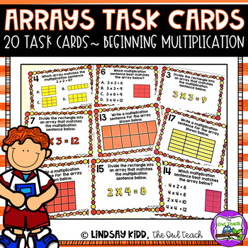 Arrays Activities: Task Cards for Beginning Multiplication by The Owl Teach