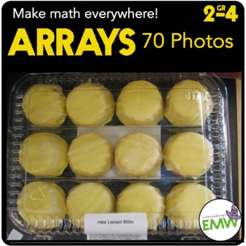 Preview of Array Multiplication Activities Real Life Picture Photo Cards Digital Print
