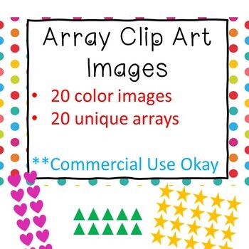 Preview of Arrays Clip Art Third Grade Math 