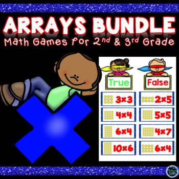 Preview of Arrays Games | Multiplication Arrays Games Bundle | Arrays Math Centers