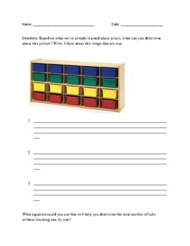 Preview of Arrays (Independent Practice)