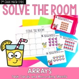 Arrays Multiplication Math Task Cards 2nd Grade Solve the Room