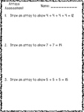 Arrays Repeated Addition Assessment {FREEBIE}
