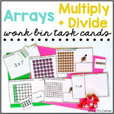 Arrays Multiplication + Division Work Bin Task Cards | Cen