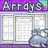 Arrays Worksheets - First Multiplication as Repeated Addit