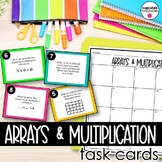 Arrays and Multiplication Task Cards with Word Problems, F