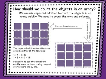 Arrays and Repeated Addition by Jessica Rogers | TpT