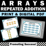 Arrays and Repeated Addition Task Cards 2nd Grade Math Rev