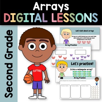 Preview of Arrays for 2nd Grade | Interactive Google Slides | Math Skills Review