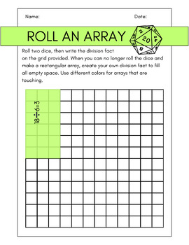 Preview of Arrays for Division (Game) Multiplication/Division Fact Families