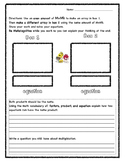 Arrays- multiplication using M&M's- worksheet or quick mat