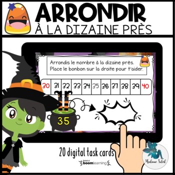 Preview of Arrondir les nombres à la dizaine près Boom Cards