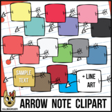 Arrow Through Paper Notes Clip Art