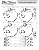 Letter A Arrow Through the Apple Match