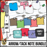 Arrow & Thumbtack Notes Clip Art Bundle