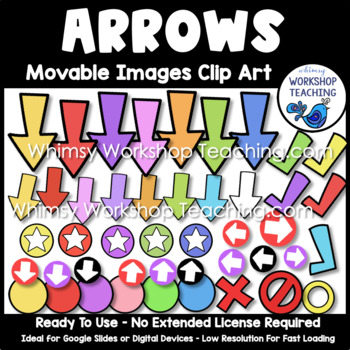 Preview of Arrows Checkmarks Stars Icons Movable Clip Art Whimsy Workshop Digi Clip Art