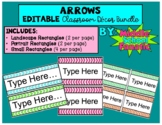 Arrows Editable Classroom Decor Bundle
