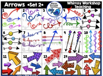 Preview of Arrows SET 2 Clip Art - Whimsy Workshop Teaching