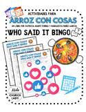 Arroz Con Cosas Book - Who Said It Bingo - Spanish Novice-