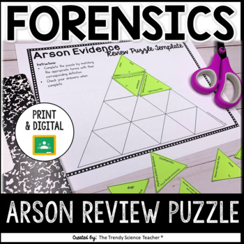 Preview of Arson Investigation Puzzle Activity for Forensics