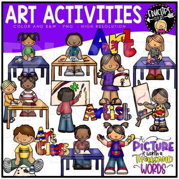 Preview of Art Activities Clip Art Bundle {Educlips Clipart}