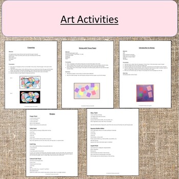 Art Activities Kindergarten and First Grade by Simply Learning Shop
