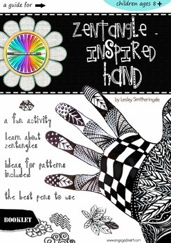Preview of Art Activities - Zentangle-inspired Hand