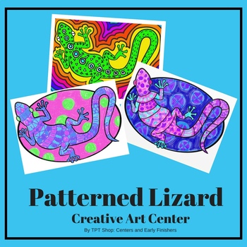 Preview of Art Activity - Doodle a Patterned Lizard