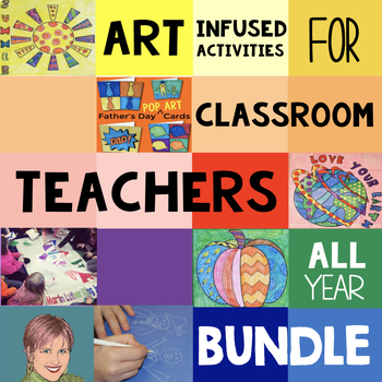 Preview of All Year Art Activity Lessons BUNDLE for Classroom Teachers | Art Made Easy!