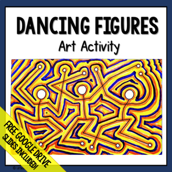 Preview of Art Activity Line Drawing - Dancing Figures (Art Project) Movement