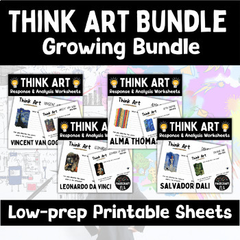 Preview of Art Analysis and Response Leveled Worksheets ARTISTS BUNDLE