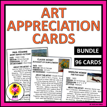 Preview of Art Genre Appreciation Information Cards & Refection Writing Sheets Bundle