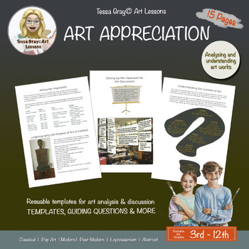 Preview of Art Appreciation Templates, 15 Pages, All School Levels