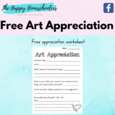 Art Appreciation Worksheet Freebie