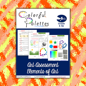 Preview of Art Assessment - Elements of Art