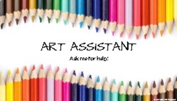 Art Assistant Tag by Art Class EdVentures | TPT