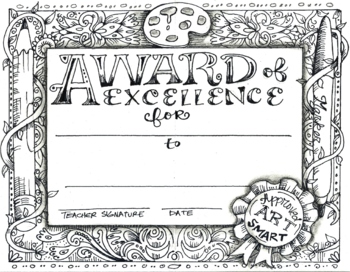 art award certificate template