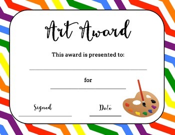 Bundle of Art Awards Certificates by Art is Basic TpT