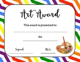 Art Award Certificates