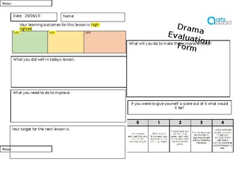 Preview of Art Awards Evaluation form