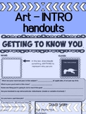 Art - Back To School - The First Day - Getting To Know You Sheet