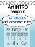 Art - Back to School - Art Classroom Rules (for high school)