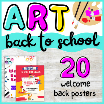 Art Back to School Posters and Banner | Art Classroom Decor Bulletin Board