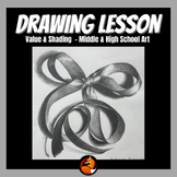 Drawing and Shading Ribbons Art Project Middle School or H