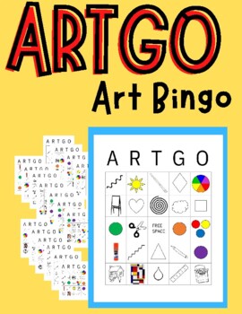 Preview of Art Bingo ARTGO Art Vocabulary Review Game