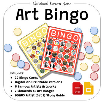 Preview of Art Bingo | Digital and Printable Educational Review Game