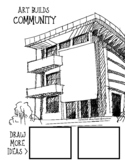 Art Builds Community - Mural Design sketchbook page