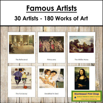 Preview of Art Cards Bundle - Famous Artists - Montessori